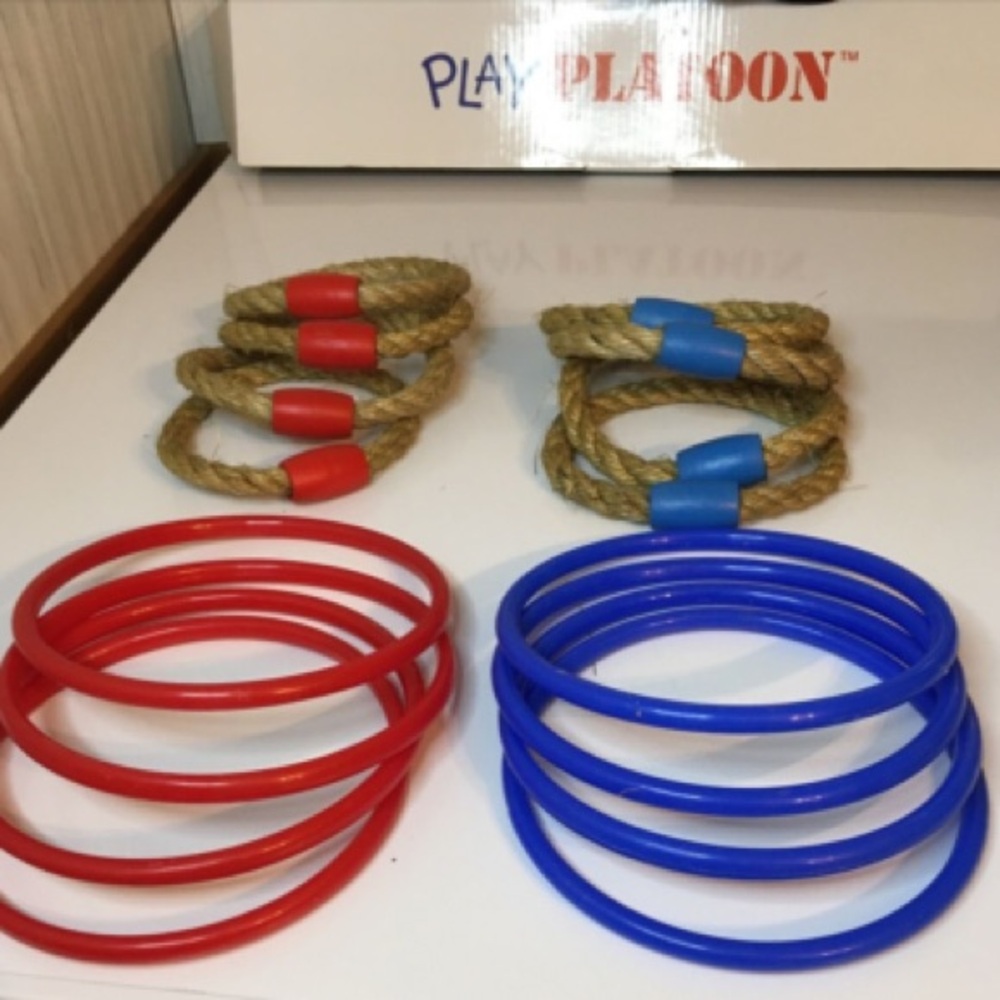 Ring Toss Game - Red, Blue, White - Picture 3 of 9